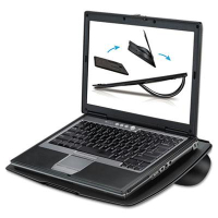 Fellowes 5/16" H Non-Skid Laptop Riser, Black
