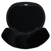 Fellowes Easy Glide 10" x 12" Gel Mouse Pad with Wrist Rest, Black