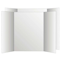 Geographics Eco Brites 36" x 48" 6-Pack White Too Cool Tri-Fold Poster Board