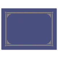Geographics 9-3/4" x 12-1/2" 6-Pack Certificate Document Cover, Metallic Blue