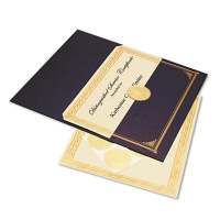 Geographics 8-1/2" X 11", 60lb, 6-Sheets, Ivory/Gold Foil Embossed Award Certificate Kit