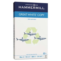 Hammermill Great White 8-1/2" X 14", 20lb, 500-Sheets, Recycled Copy Paper