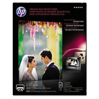 HP Premium Plus 8-1/2" X 11", 80lb, 25-Sheets, Glossy Photo Paper