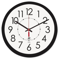 Chicago Lighthouse 14.5" Contemporary Electric Wall Clock, Black