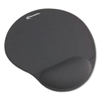 Innovera 10-3/8" x 8-7/8" Nonskid Mouse Pad with Gel Wrist Pad, Gray