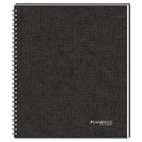 Cambridge 8-7/8" X 11" 80-Sheet QuickNotes Business Notebook, Black Cover