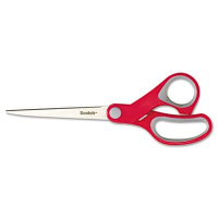 Scotch Multi-Purpose Scissors, 7" Length, Red/Gray