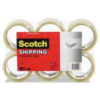 Scotch 1.88" x 109 yds Clear General Purpose Packaging Tape, 3" Core, 6-Pack