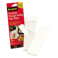 Scotch 2" x 6" Clear Envelope/Package Sealing Tape Strips, 50-Pack