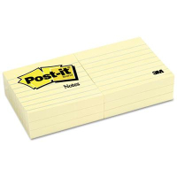 Post-It 3" X 3", 6 100-Sheet Pads, Canary Yellow Notes