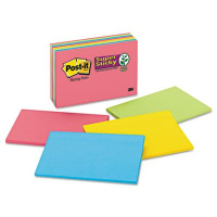 Post-It 6" X 4", 8 45-Sheet Pads, Rio de Janeiro Super Sticky Meeting Notes