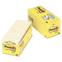 Post-It 3" X 3", 18 90-Sheet Pads, Canary Yellow Notes