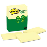 Post-It 3" X 5", 12 100-Sheet Pads, Canary Yellow Greener Notes