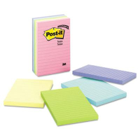 Post-It 4" X 6", 5 100-Sheet Pads, Lined Marseille Color Notes