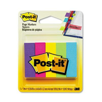 Post-It 1/2" x 2" Page Markers, Assorted, 500 Flags/Pack