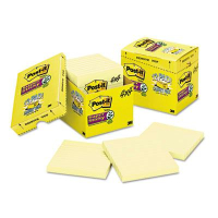 Post-It 4" X 4", 12 90-Sheet Pads, Lined Canary Yellow Super Sticky Notes