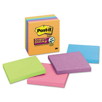 Post-It 4" X 4", 6 90-Sheet Pads, Lined Marrakesh Super Sticky Notes