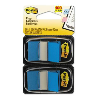 Post-It 1" x 1-3/4" Marking Flags, Blue, 100 Flags/Pack