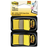 Post-It 1" x 1-3/4" Marking Flags, Yellow, 100 Flags/Pack