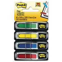 Post-It 1/2" x 1-3/4" Arrow Page Flags, Assorted, 96 Flags/Pack