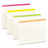 Post-It 2" x 1-1/2" Durable File Tabs, Striped Assorted Bright, 24/Pack