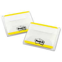 Post-It 2" x 1-1/2" Durable File Tabs, Striped Yellow, 50/Pack