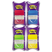 Post-It 1" x 1-1/2" Durable File Tabs, Assorted, 100/Pack