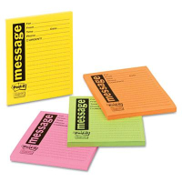 Post-it 3-7/8" X 4-7/8", 4 50-Sheet Pads, Assorted Super Sticky Message Pad