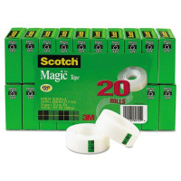 Scotch 3/4" x 27.7 yds Clear Magic Tape, 1" Core, 20-Pack