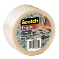Scotch 1.88" x 54.6 yds Clear Bi-Directional Filament Tape, 3" Core