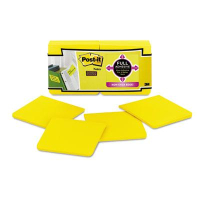 Post-It 3" X 3", 12 25-Sheet Pads, Electric Yellow Super Sticky Notes
