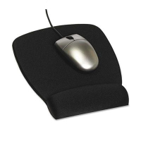3M 8-1/2" x 6-3/4" Foam Nonskid Mouse Pad with Wrist Rest, Black