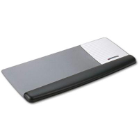 3M 25-1/2" x 10-3/5" Gel Mouse Pad & Keyboard Rest with Wrist Rest Platform, Black