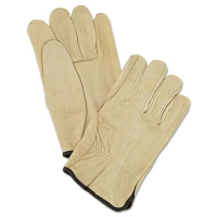 MCR Safety Memphis Large Unlined Pigskin Driver Gloves, Cream, 12 Pairs