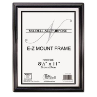 NuDell EZ Mount 8.5" W x 11" H Document Frame, Black