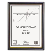 NuDell EZ Mount 8" W x 10" H Document Frame, Gold/Black