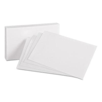 Oxford 4" x 6", 100-Cards, White, Unruled Index Cards