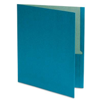 Oxford Earthwise 8-1/2" x 11" 100% Recycled Twin-Pocket Folder, Blue, 25/Box