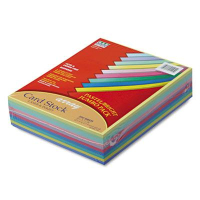 Pacon Array 8-1/2" x 11", 65lb, 250-Sheets, Assorted Colors Card Stock