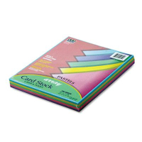 Pacon Array 8-1/2" x 11", 65lb, 100-Sheets, Assorted Pastel Colors Card Stock