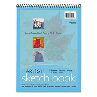 Pacon Art1st 9" x 12", 80lb, 30-Sheet, White Unruled Sketch Book