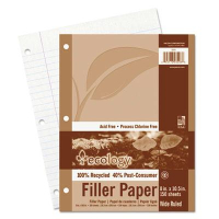 Pacon 8" x 10-1/2", 150-Sheets, Wide Rule Ecology Filler Paper