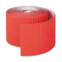 Pacon Bordette 2-1/4" x 50 ft. Flame Red Decorative Border Roll
