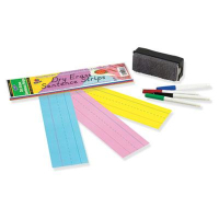 Pacon 12" x 3" Dry Erase Sentence Strips, Assorted, 30/Pack
