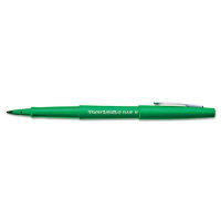 Paper Mate Flair Medium Stick Porous Point Pens, Green, 12-Pack