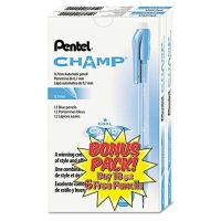 Pentel Champ #2 0.7 mm Blue Plastic Mechanical Pencils, 24-Pack