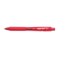 Pentel WOW! 1 mm Medium Retractable Ballpoint Pens, Red, 12-Pack