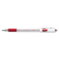 Pentel R.S.V.P. 0.7 mm Fine Stick Ballpoint Pens, Red, 12-Pack