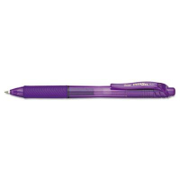 Pentel EnerGel X 0.7 mm Medium Retractable Roller Ball Pens, Violet, 12-Pack