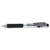 Pentel WOW! 0.7 mm Medium Retractable Ballpoint Pens, Black, 12-Pack